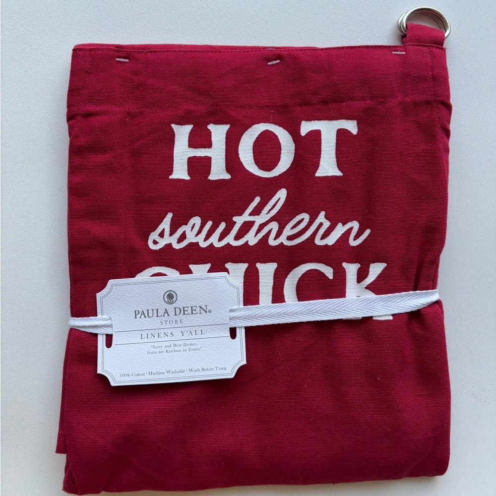 Paula Deen Hot southern chick apron new red
